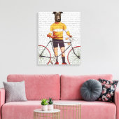 Greyhound Cyclist Canvas Afdruk (Insitu (Woonkamer))