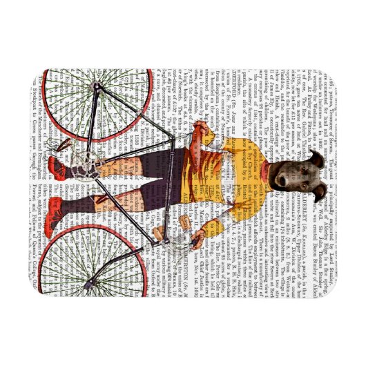 Greyhound Cyclist Magneet (Horizontaal)