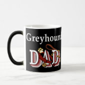 Greyhound Dad Gifts Magische Mok (Links)