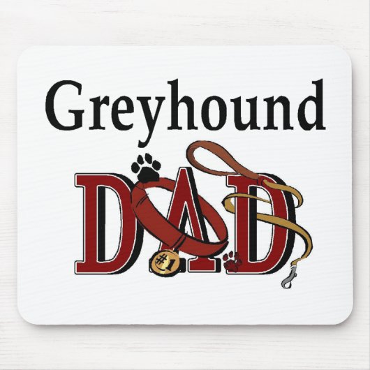Greyhound Dad Gifts Muismat (Voorkant)