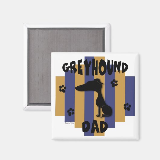 Greyhound Dad Magnet (Voorkant / Achterkant)