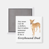 Greyhound Dad Magnet (Voorkant / Achterkant)