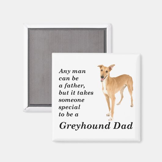 Greyhound Dad Magnet (Voorkant / Achterkant)