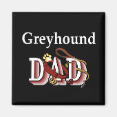 greyhound dad Magnet (Voorkant)