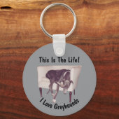 Greyhound Dit Is Het Leven  Sleutelhanger (Voorkant)