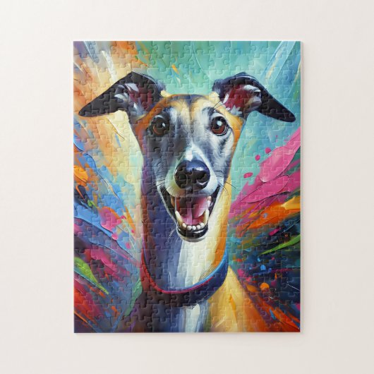 Greyhound Dog Acryl Print Hondenliefhebber Gift Legpuzzel (Verticaal)