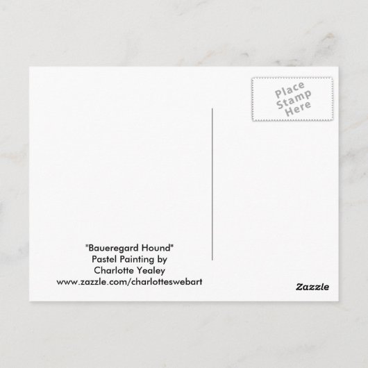 Greyhound Dog Art Briefkaart (Achterkant)