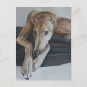 Greyhound Dog Art Briefkaart (Voorkant)