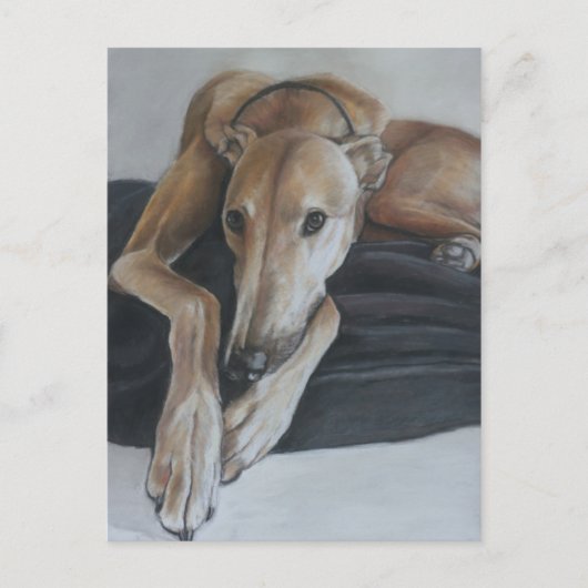 Greyhound Dog Art Briefkaart (Voorkant)
