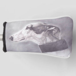 Greyhound Dog Art Drawing Golf Putter Hoesje Golfheadcover