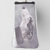Greyhound Dog Art Drawing Golf Putter Hoesje Golfheadcover (Draai 90)