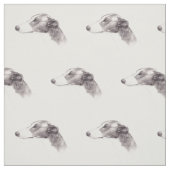 Greyhound Dog Art Fabric Stof (Swatch)