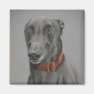Greyhound Dog Art Magnet