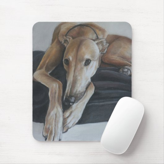 Greyhound Dog Art Mousepad Muismat (Met muis)