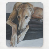 Greyhound Dog Art Mousepad Muismat (Voorkant)