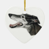 Greyhound Dog Art Ornament (Voorkant)