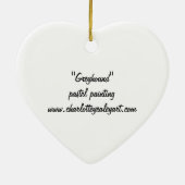 Greyhound Dog Art Ornament (Achterkant)