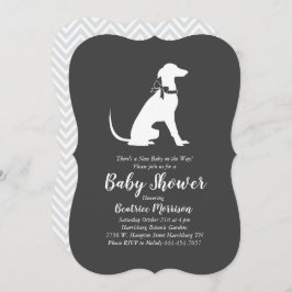 Greyhound Dog Baby shower Geslacht Neutraal Kaart