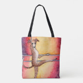 Greyhound Dog Ballerina Tote Bag (Achterkant)