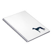 Greyhound Dog Black Waterverf Silhouette Notitieboek