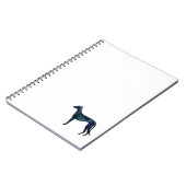 Greyhound Dog Black Waterverf Silhouette Notitieboek