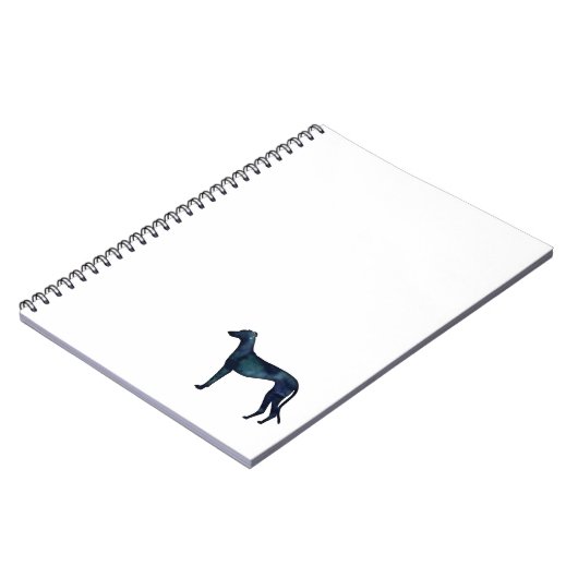 Greyhound Dog Black Waterverf Silhouette Notitieboek