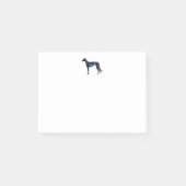 Greyhound Dog Black Waterverf Silhouette Post-it® Notes (Voorkant)