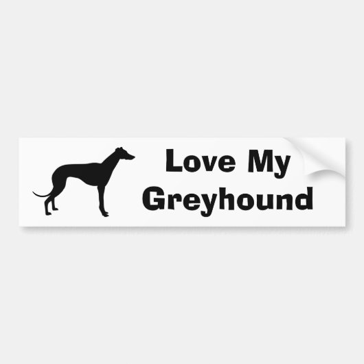 greyhound dog bumpersticker (Voorkant)