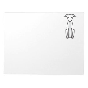 Greyhound Dog Cartoon Notitieblok