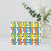 Greyhound Dog Cartoon Pop-Art Briefkaart (Staand voorkant)