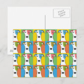 Greyhound Dog Cartoon Pop-Art Briefkaart (Voorkant / Achterkant)