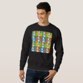 Greyhound Dog Cartoon Pop-Art Trui (Voorkant volledig)