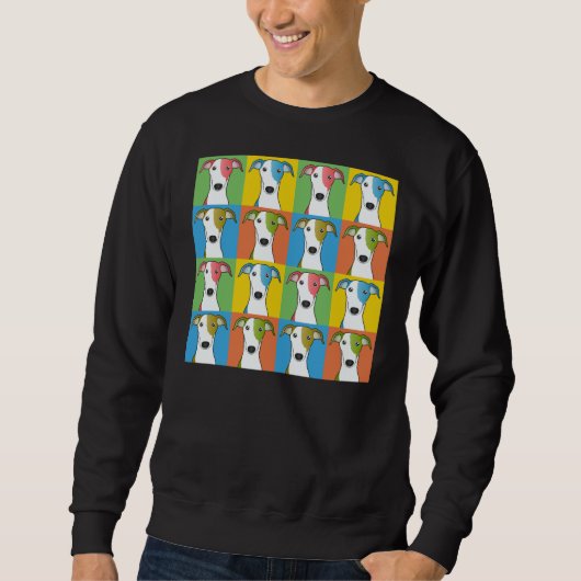 Greyhound Dog Cartoon Pop-Art Trui (Voorkant)