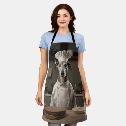 Greyhound Dog Chef Schort (Gedragen)