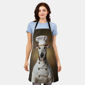 Greyhound Dog Chef Schort (Gedragen)