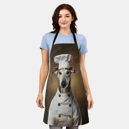 Greyhound Dog Chef Schort (Gedragen)