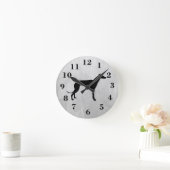 greyhound dog clock ronde klok (Huis)