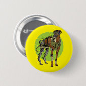 Greyhound Dog Cyborg Design Ronde Button 5,7 Cm (Voorkant /achterkant)