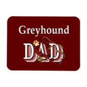 Greyhound Dog Dad Magneet (Horizontaal)