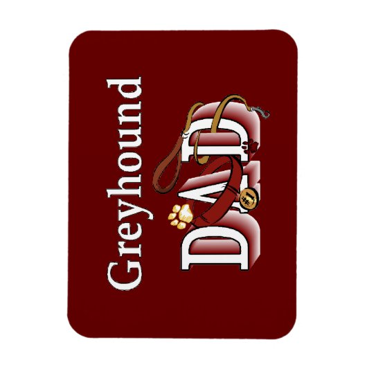 Greyhound Dog Dad Magneet (Verticaal)