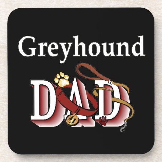 Greyhound Dog Dad Onderzetter (Voorkant)