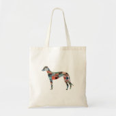 Greyhound Dog Geometric Pattern Silhouette Pset Tote Bag (Voorkant)