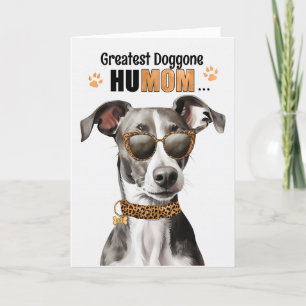 Greyhound Dog Greatest HuMOM Moederdag Feestdagen Kaart