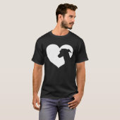 Greyhound Dog Heart Silhouette  Greyhound T-shirt (Voorkant volledig)