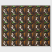 Greyhound Dog in St. Patrick's Day Dress Cadeaupapier (Vlak)