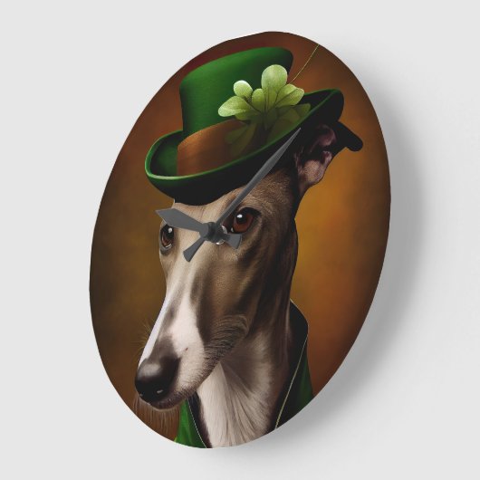 Greyhound Dog in St. Patrick's Day Dress Grote Klok (Hoek)