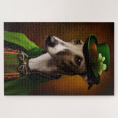 Greyhound Dog in St. Patrick's Day Dress Legpuzzel (Horizontaal)