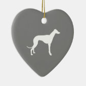 Greyhound Dog Keramisch Ornament (Rechts)