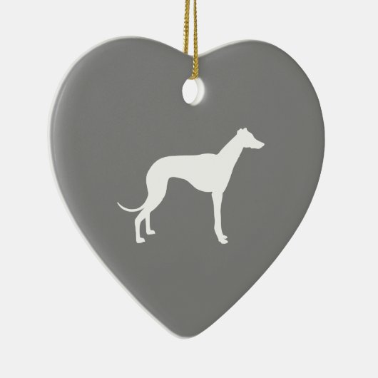 Greyhound Dog Keramisch Ornament (Rechts)