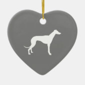 Greyhound Dog Keramisch Ornament (Voorkant)